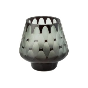 Cut Glass Smoke Votive Holder by Abigails