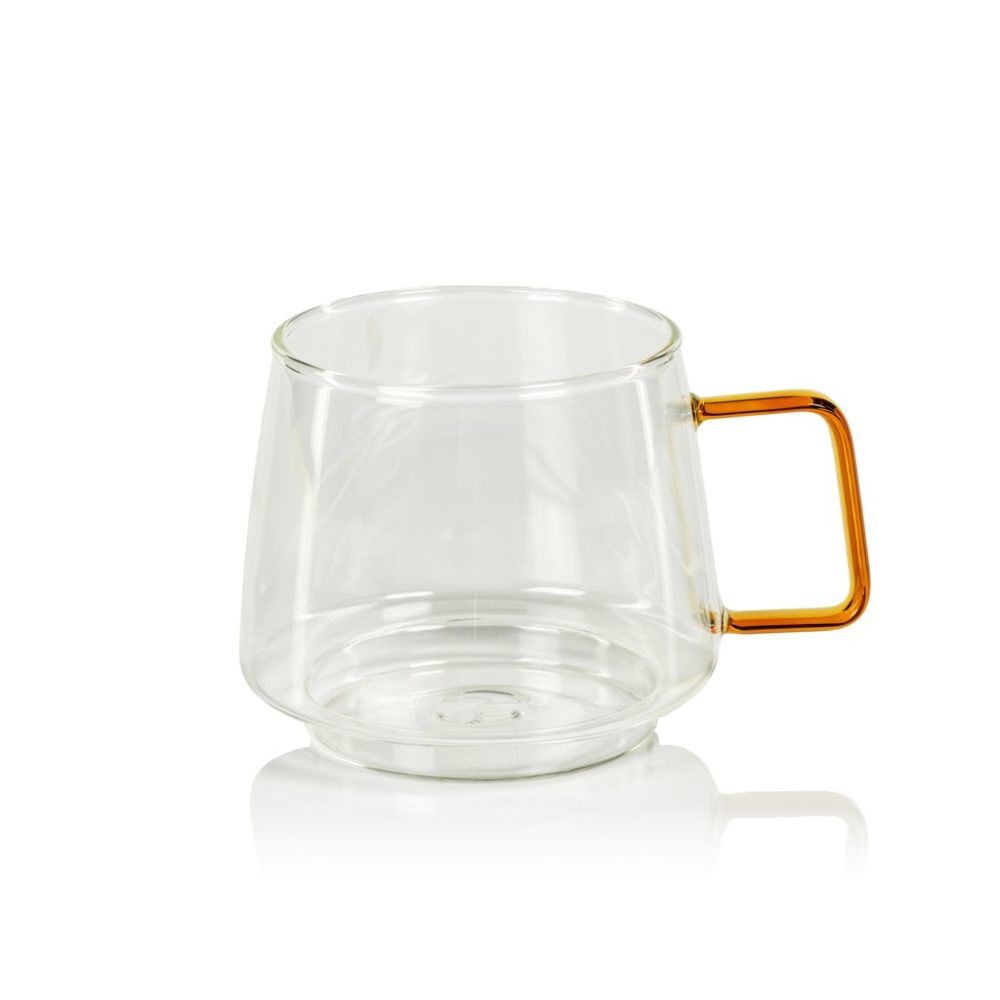 Cappucci Tea and Coffee Glasses with Colored Handles by Zodax - Image 5
