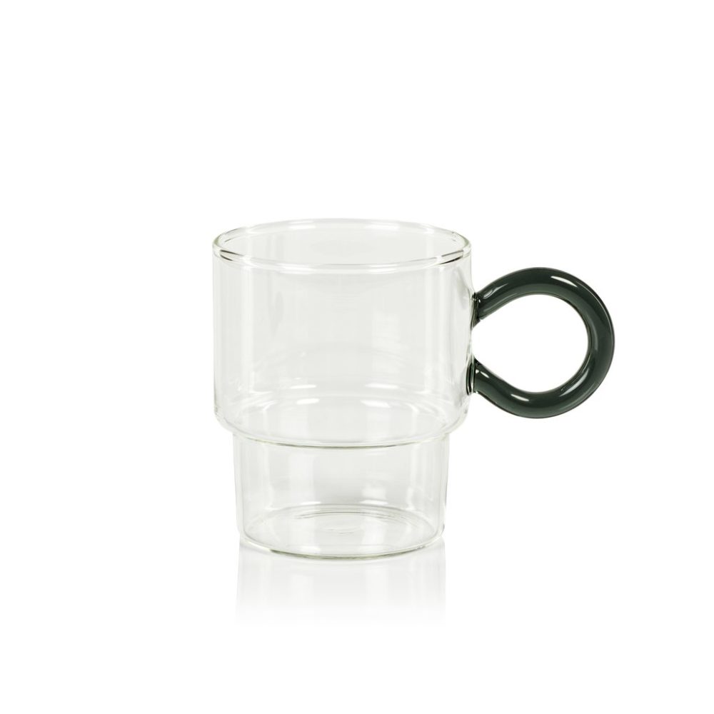Batistta Tea and Coffee Glass with Assorted Handles by Zodax - Image 5