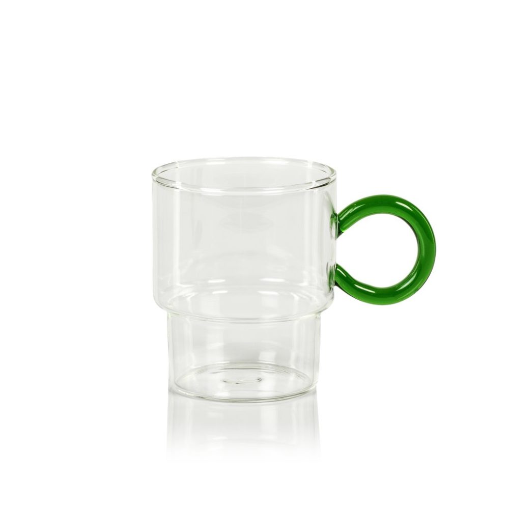 Batistta Tea and Coffee Glass with Assorted Handles by Zodax - Image 6