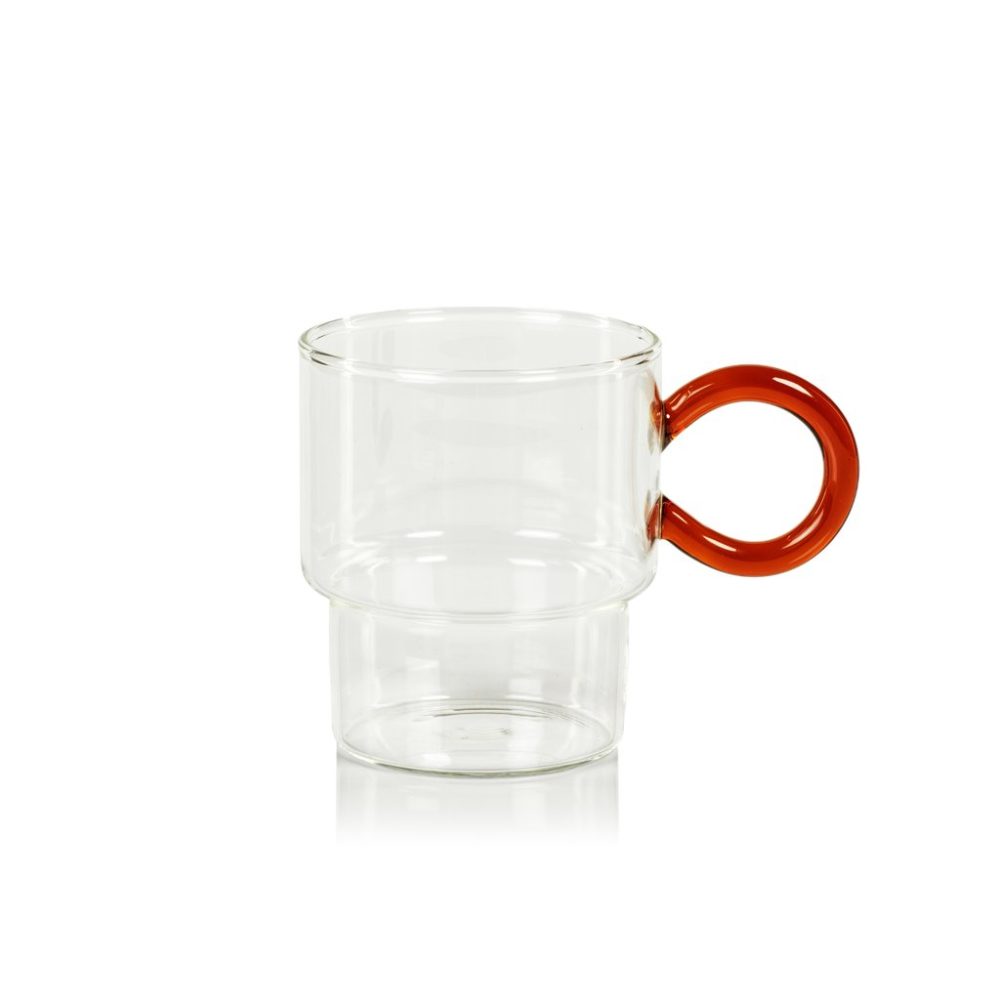Batistta Tea and Coffee Glass with Assorted Handles by Zodax - Image 9