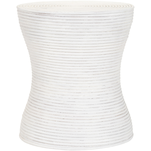 White Balinese End Table by Livabliss