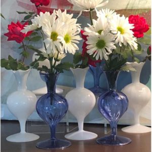 Miss Lizzie Bud Vases in Cobalt and White by Abigails