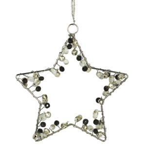 Beaded Star Ornament Set of 4 by HomArt