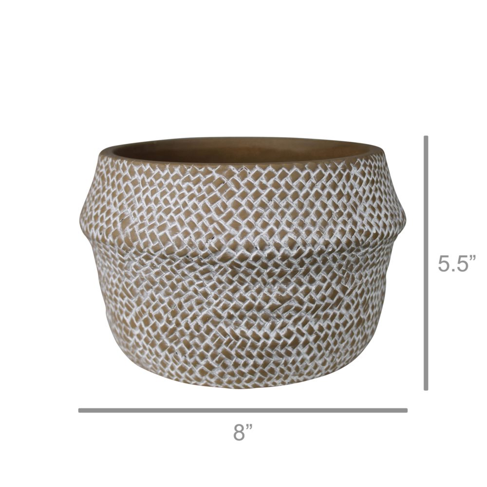 Large Medina Cement Basket Cachepot by HomArt - Image 2