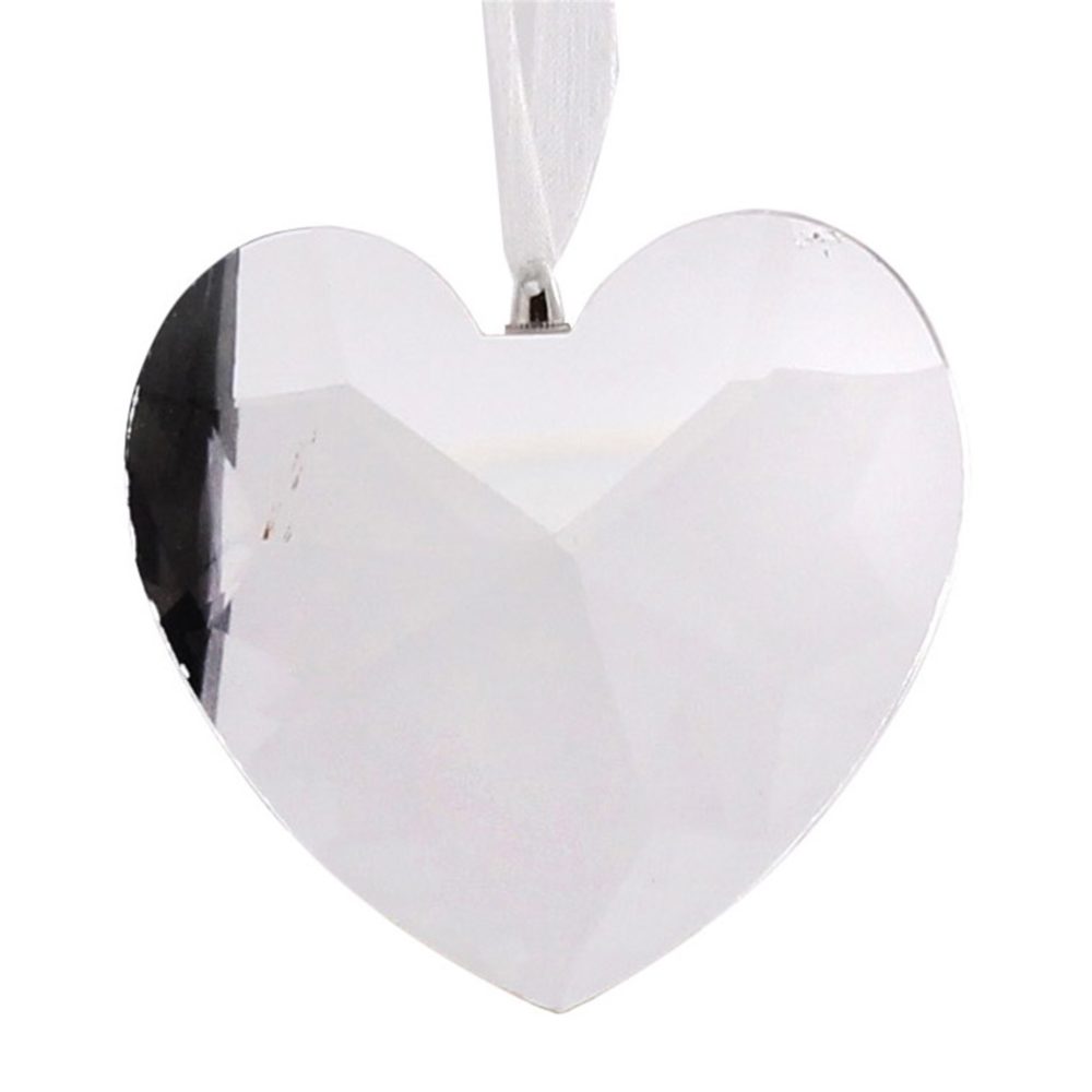 Glass Prism Heart Ornament Set of 3 by HomArt - Image 2