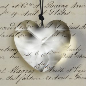 Glass Prism Heart Ornament Set of 3 by HomArt