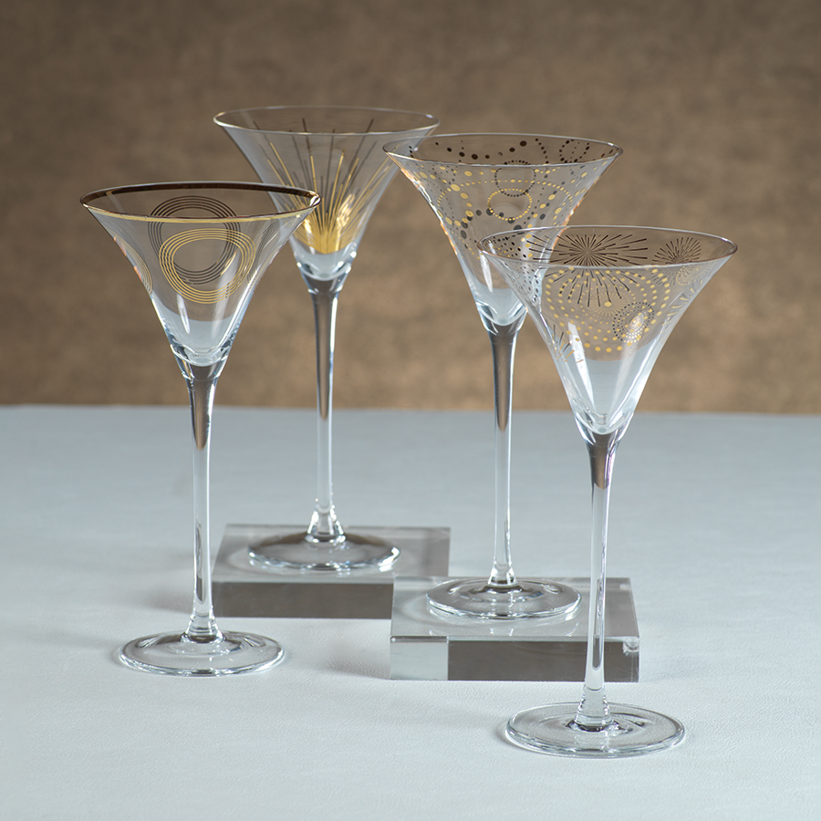 4 Piece Festivity Martini Glass Set