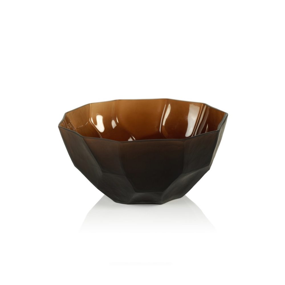 Sicilia Amber Glass Bowl by Zodax - Image 3