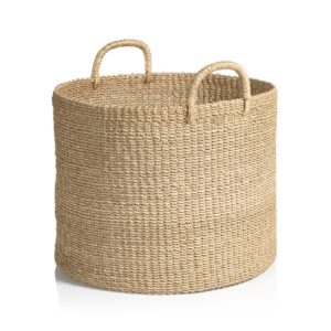 Camille Round Abaca Basket / Hamper by Zodax