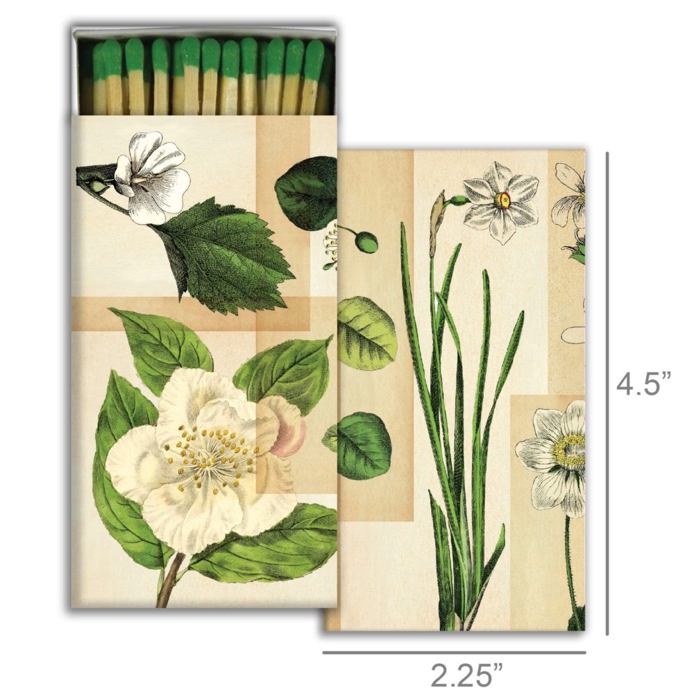 White Floral Matches Set of 6 by HomArt - Image 2