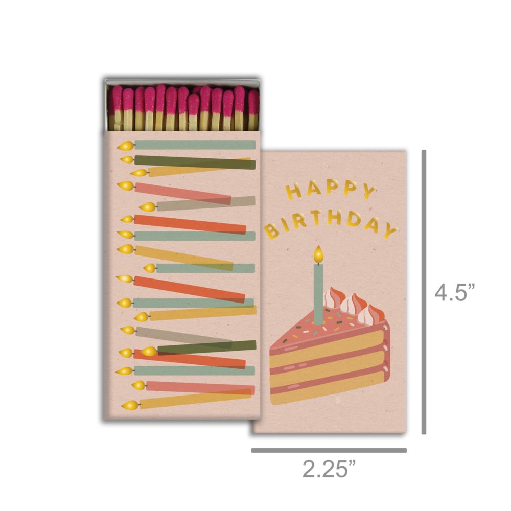 Happy Birthday Matches Set of 6 by HomArt - Image 2