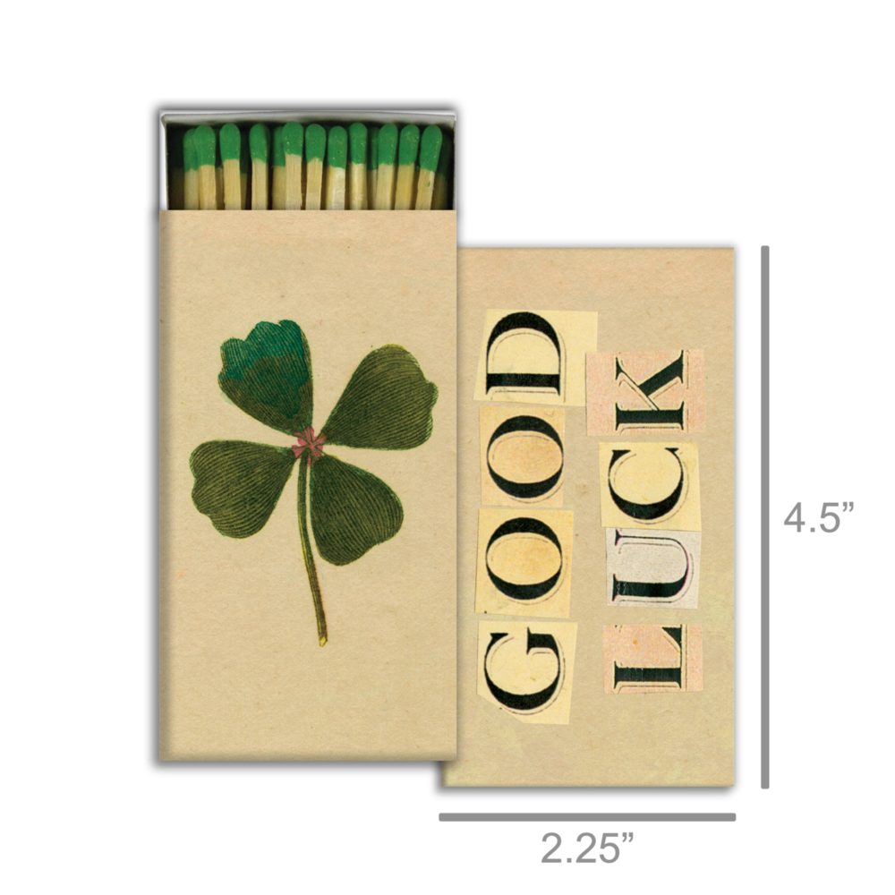 Good Luck Clover Matches Set of 6 by HomArt - Image 2