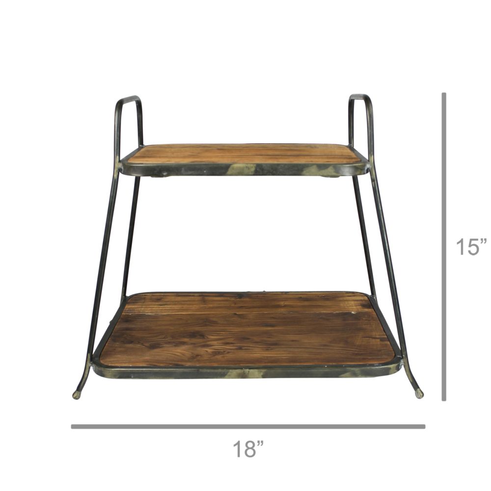 Catalina Two Tier Rectangular Stand by HomArt - Image 3