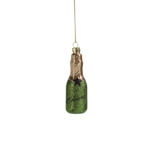 Green Celebration Bottle Ornament Set of 12 by Zodax