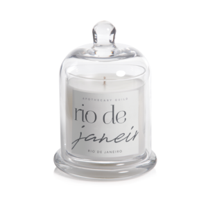 Apothecary Guild Rio de Janeiro Scented Candle Jar with Glass Dome by Zodax