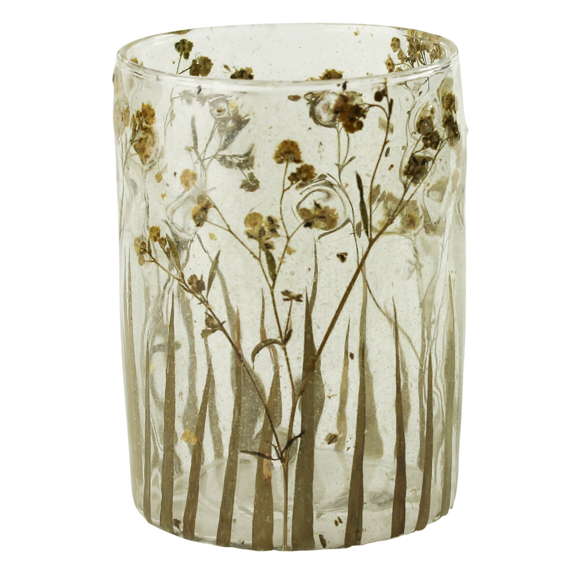 Small Enameled Prairie Grass Candle Holder Set of 3 by HomArt