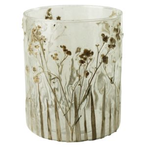Medium Enameled Prairie Grass Candle Holder Set of 2 by HomArt
