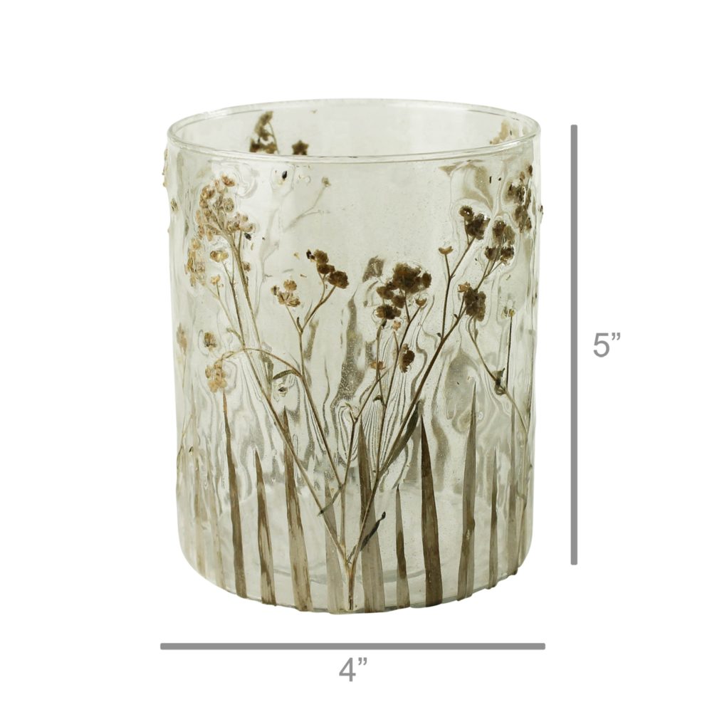 Medium Enameled Prairie Grass Candle Holder Set of 2 by HomArt - Image 2