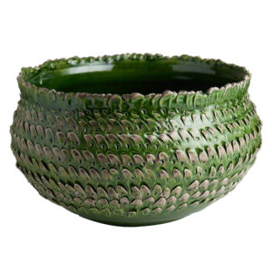 Green/Grey Feathered Bowl by Abigails