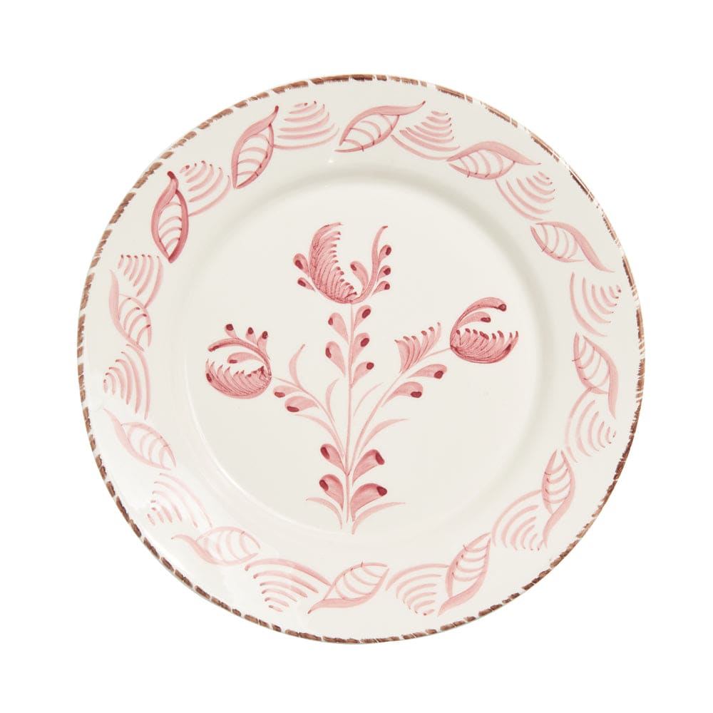 dybt jordnødder Afbrydelse Casa Nuno Pink and White Flowers and Shells Dinner Plate by Abigails -  Seven Colonial
