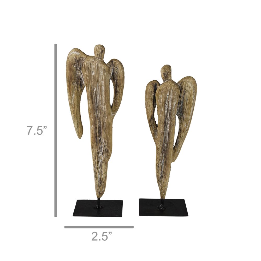 Small Set of Wood Angels by HomArt - Image 2