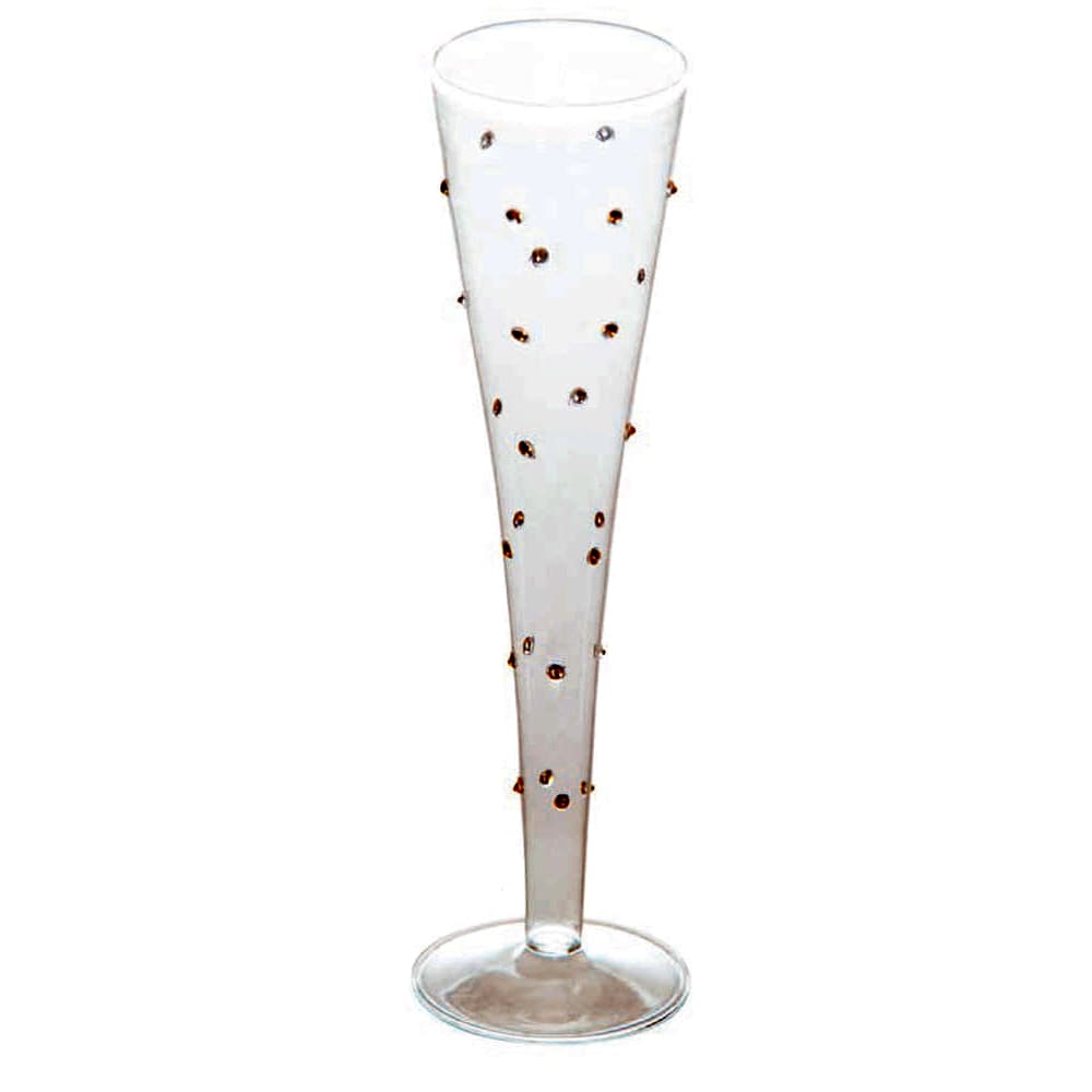 Razzle Dazzle Champagne Flutes with Gold Accents, Set of 6* – Abigails