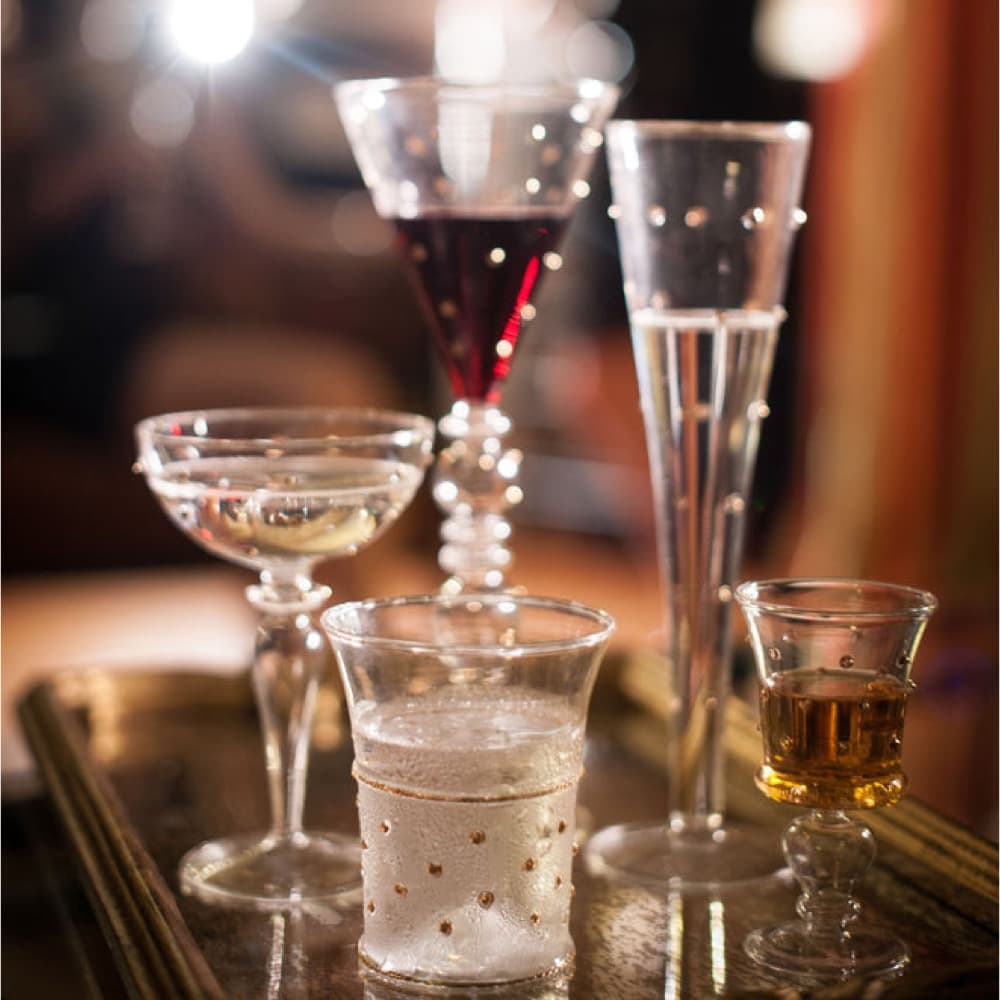 Our new Abigail glassware is absolutely stunning! The diamond shaped optic  sets it apart from other