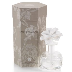 Grand Casablanca White Hibiscus Porcelain Diffuser by Zodax