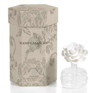 Mini Grand Casablanca White Rose Porcelain Diffuser by Zodax
