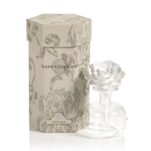 Grand Casablanca White Rose Porcelain Diffuser by Zodax