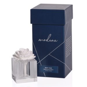Modena White Rose Porcelain Diffuser by Zodax