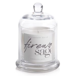 Firewood Sage Scented Candle with Cloche by Apothecary Guild