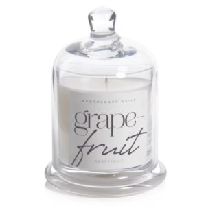 Grapefruit Scented Candle with Cloche by Apothecary Guild