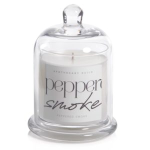 Peppered Smoke Scented Candle with Cloche by Apothecary Guild