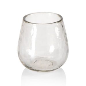 Garan Hammered Stemless All-Purpose Glass Set of 4 by Zodax