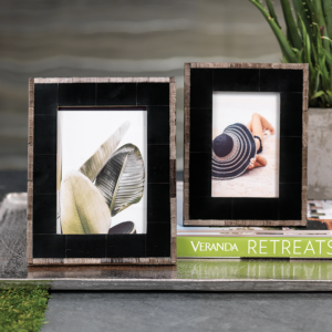 Palm Desert Chiseled Horn Photo Frames by Zodax