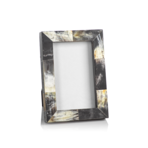 African Black Horn Inlaid Photo Frame 4x6 by Zodax