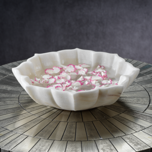 Lotus Marble Bowl by Zodax