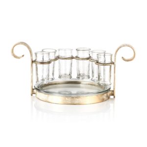 Gold Fiesta Six Shot Tequila Set by Zodax