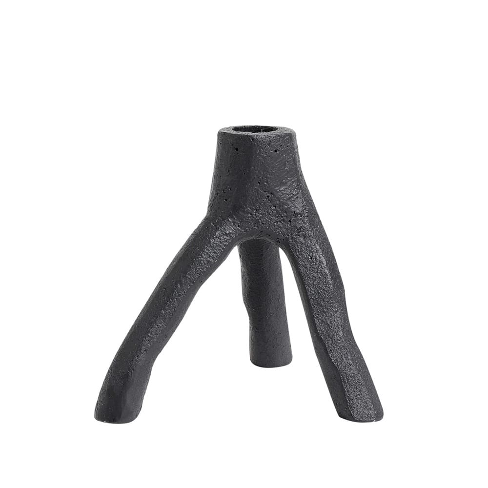 Small Black Aion Candle Holder by Muubs