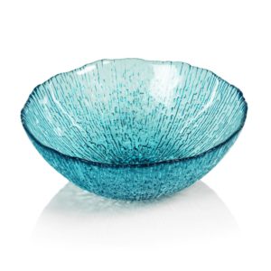 Exuma Aqua Blue Glass Bowls Set of 6 by Zodax
