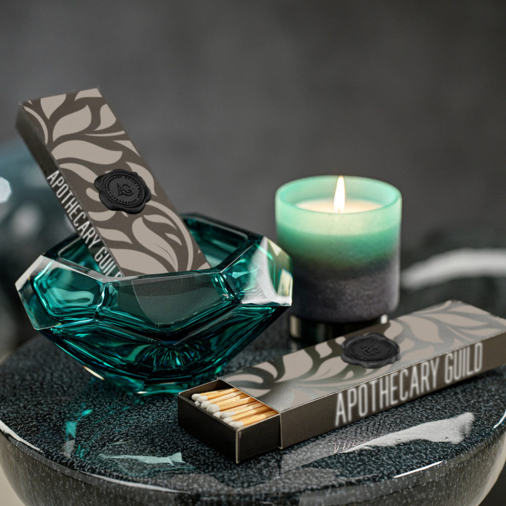 La Bohème Handmade Polished Cut Sea Blue Glass Bowl by Zodax - Image 4