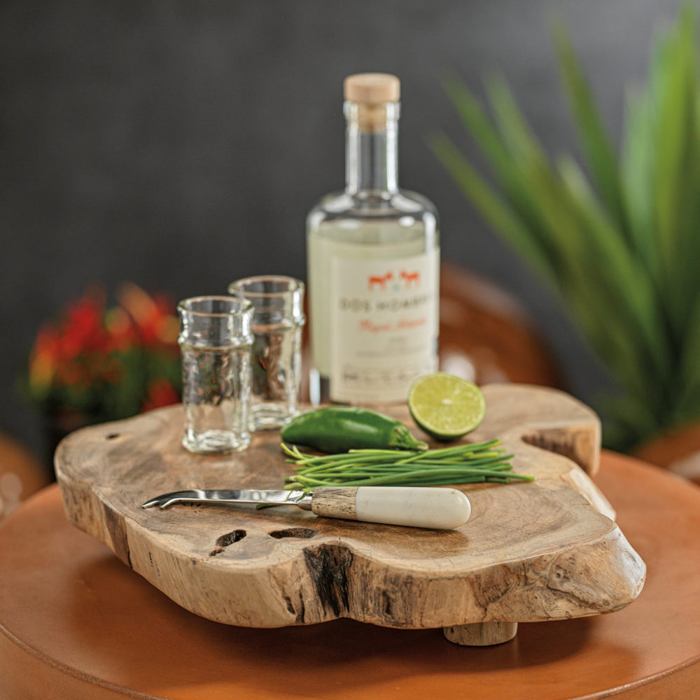 Organic Shape Natural Wood Charcuterie and Cheese Board by Zodax