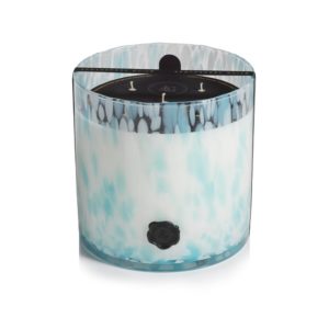 Apothecary Guild Blue and White Opal Glass Gardenia Five-Wick Candle