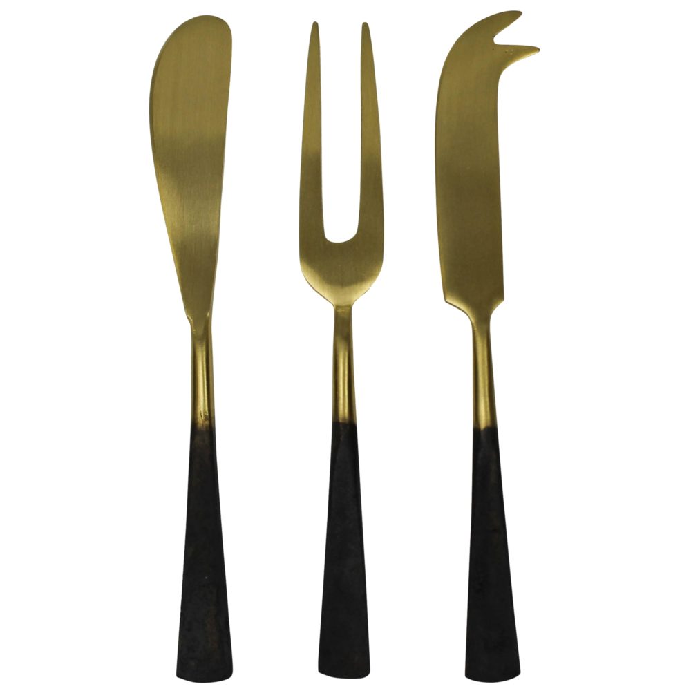 Marc Brass and Black Cheese Servers by HomArt