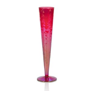 Aperitivo Luster Red Slim Champagne Flutes Set of 4 by Zodax