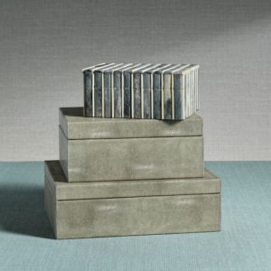 Molfeta Faux Shagreen Leather Decorative Boxes by Zodax