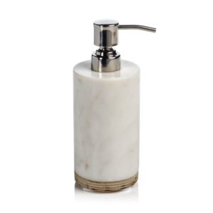 Verdi Marble & Balsa Wood Soap Dispenser by Zodax