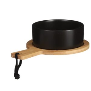 Black Lasio Ceramic Salad Bowl by Edelman